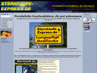 sterntaufe-express.de website preview