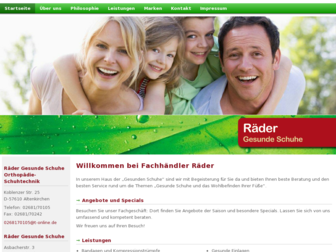 raeder.gesunde-schuhe.com website preview