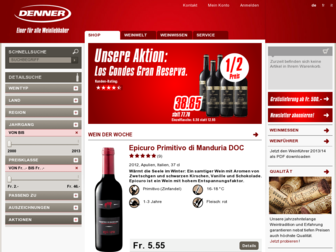 denner-wineshop.ch website preview