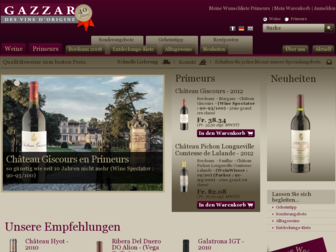 gazzar-weine.ch website preview