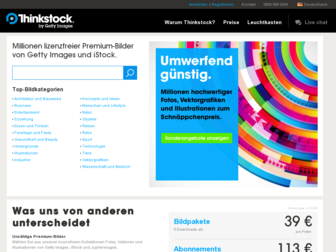 thinkstockphotos.de website preview