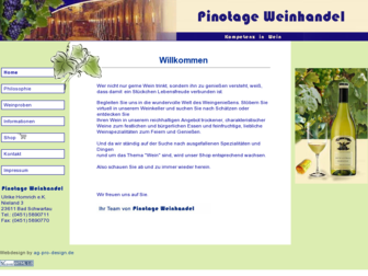 pinotage-weinhandel.de website preview