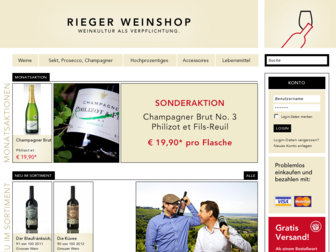 rieger-weinshop.com website preview