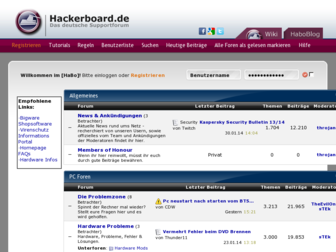 hackerboard.de website preview