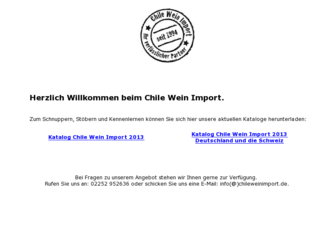 chileweinimport.de website preview