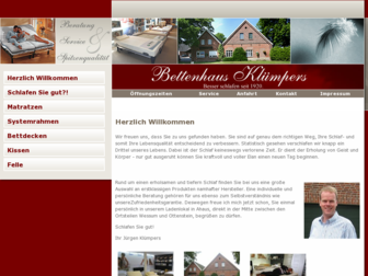 bettenhaus-kluempers.de website preview