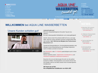 aqualine-wasserbetten.de website preview