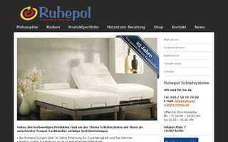 ruhepol-schlafsysteme.de website preview