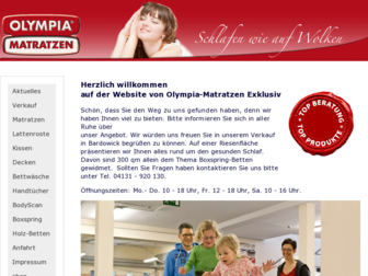 olympia-matratzen.de website preview