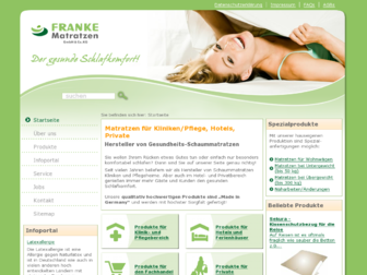 franke-matratzen.de website preview