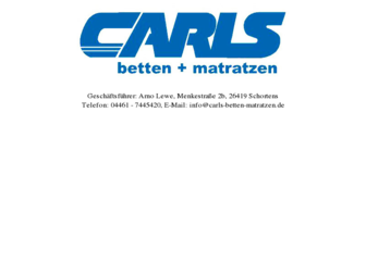 carls-betten-matratzen.de website preview