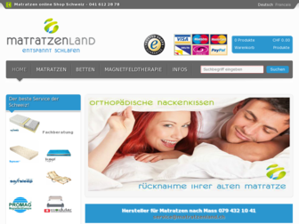 matratzenland.ch website preview