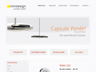 mmdesign-leuchten.de website preview