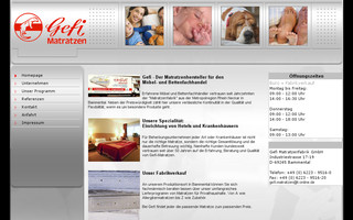 gefi-matratzen.com website preview