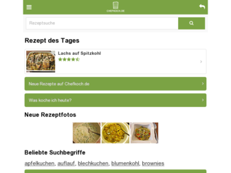 mobile.chefkoch.de website preview