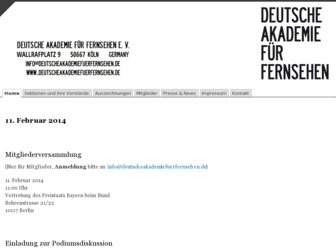 deutscheakademiefuerfernsehen.de website preview