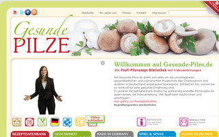 gesunde-pilze.de website preview