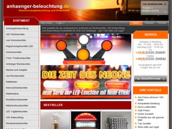 anhaenger-beleuchtung.de website preview