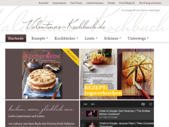 valentinas-kochbuch.de website preview