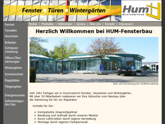 hum-fensterbau.de website preview