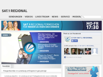 hannover.sat1regional.de website preview