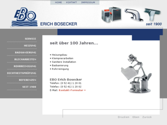 bosecker-klempner.de website preview