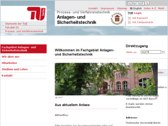 ast.tu-berlin.de website preview