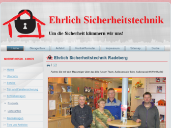 ehrlich-sicherheitstechnik.de website preview