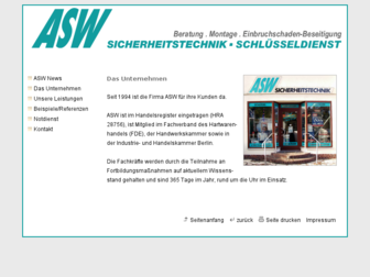 asw-sicherheitstechnik.de website preview