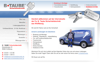 taube-sicherheitstechnik.de website preview