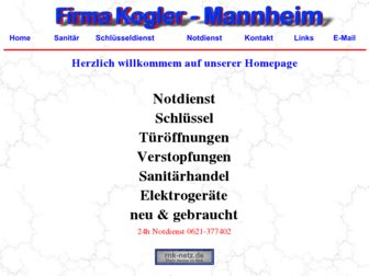 kogler-mannheim.de website preview