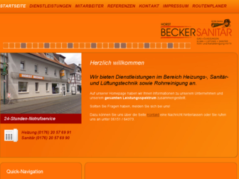 becker-shk.de website preview