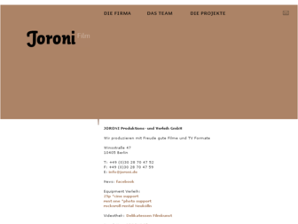 joroni.de website preview