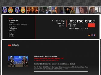 intersciencefilm.de website preview