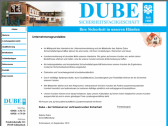 dube-sicherungstechnik.de website preview