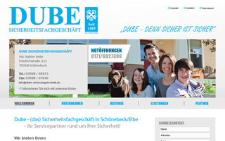 sicherungstechnik-dube.de website preview