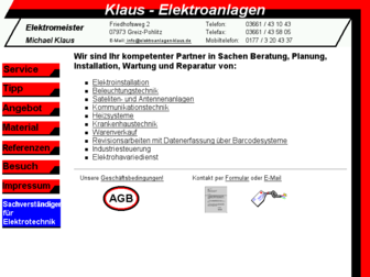 elektroanlagen-klaus.de website preview