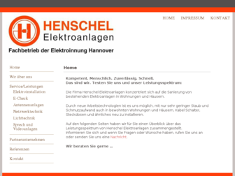 henschel-elektroanlagen.de website preview