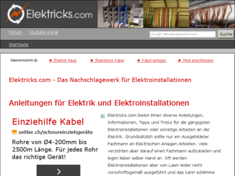 elektricks.com website preview