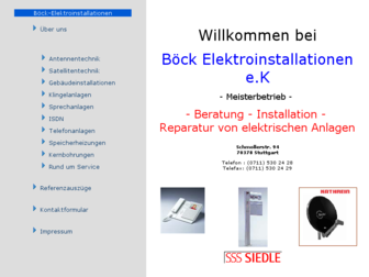 boeck-elektroinstallationen.de website preview