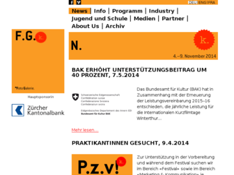 kurzfilmtage.ch website preview