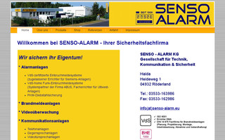senso-alarm.eu website preview