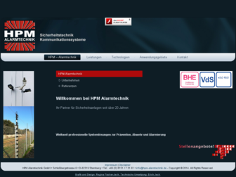 hpm-alarmtechnik.de website preview