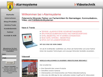 i-alarmsysteme.at website preview