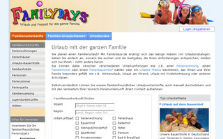 familydays.de website preview