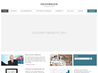 geschaeftsbericht2011.volkswagenag.com website preview