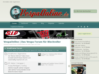 vespaonline.de website preview