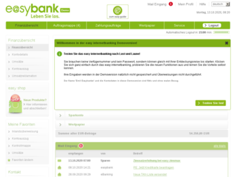 demo-ebanking.easybank.at website preview