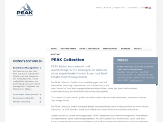 peak-collection.de website preview
