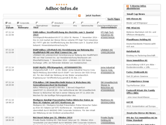 adhoc-infos.de website preview